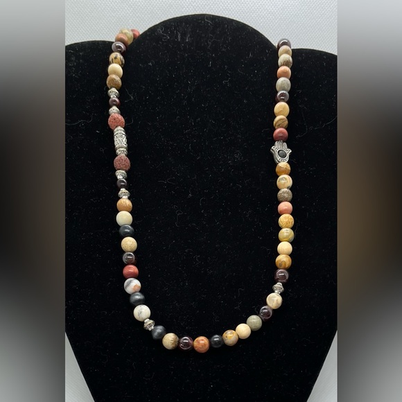 Jasper Agate Half Mala - Picture 2 of 3